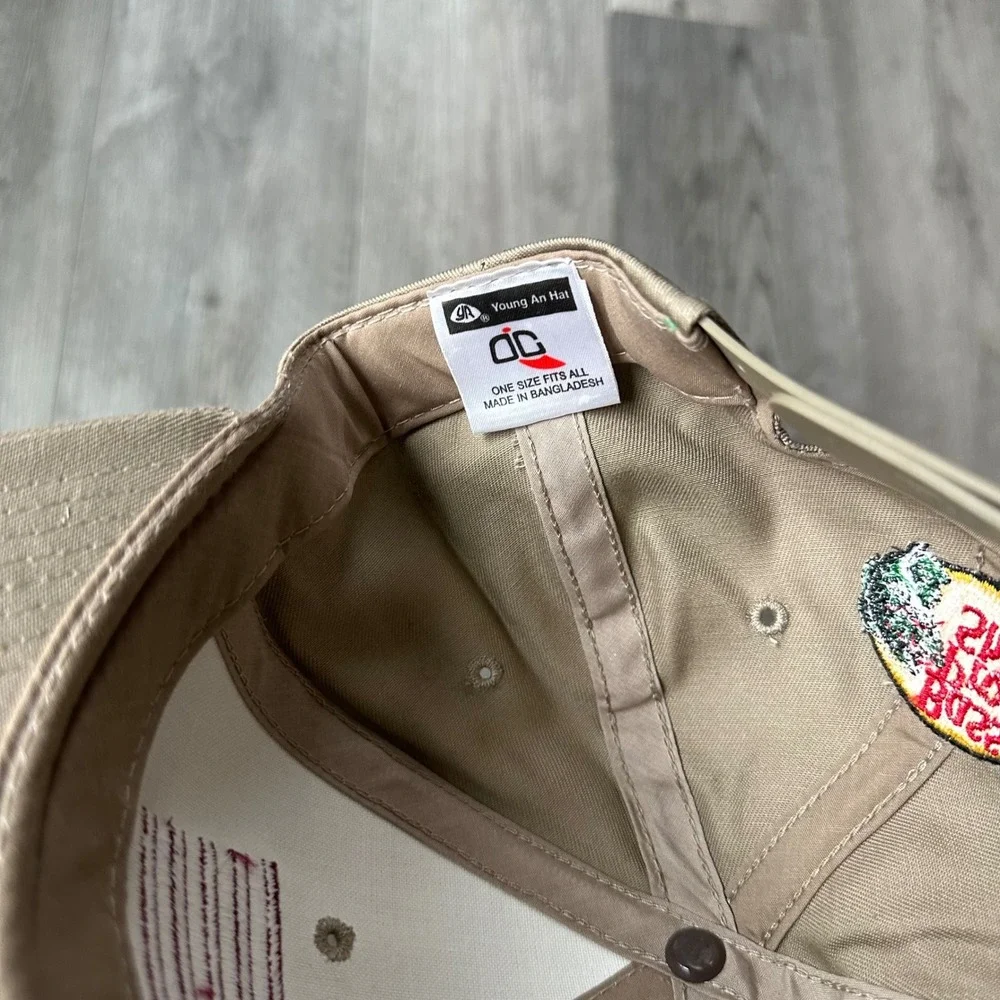 Bass Pro Shops Flag Fish American Flag Khaki Hat Cap One Size